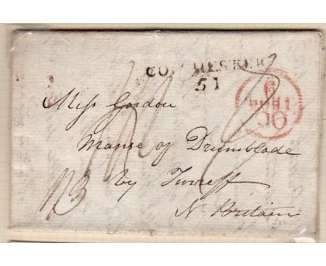Essex - 1806 EL from Weebey Barracks to Scotland with COLCHESTER/51 (EX120) (Rated C) and red Edinburgh receives for 9th Octo