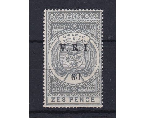 South Africa (Transvaal) - 1900  'V.R.I. 6d' on 6d Fiscal stamp, M/M light vertical crease.  Scarce.
