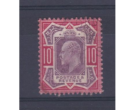 Great Britain - 1902/10  King Edward VII 10d Purple and Carmine, SG254b, VFU - light C.D.S. 