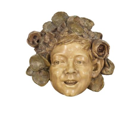 Friedrich Goldscheider [1845-1897] patinated terracotta, impressed Friedrich Goldscheider/ Wien/ 2287