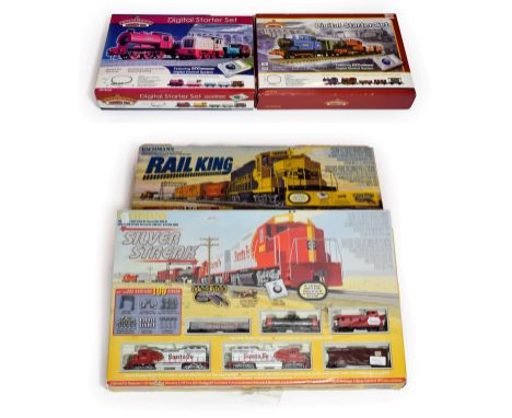 Bachmann OO Gauge 30041 And 30040 Digital Starter Sets (both E boxes G) together with Silver Streak and Rail King sets (E box