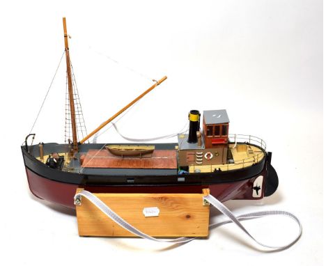 Clyde Puffer 'Ghems' Model Boat electric motor power 20'', 51cm, (E, on stand)