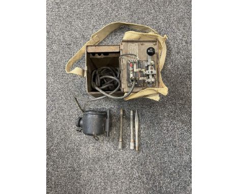 WW2 Morse Code Box with Signal Lamp and Morse Key. 