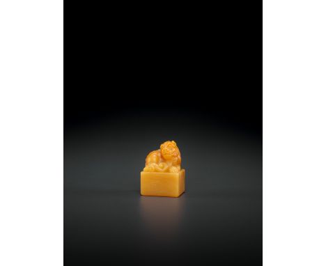 A CARVED TIANHUANG ‘BUDDHIST LION’ SEAL FOR LI GAOChina, Qing Dynasty, 1644-1912. Of rectangular form, surmounted by a finely