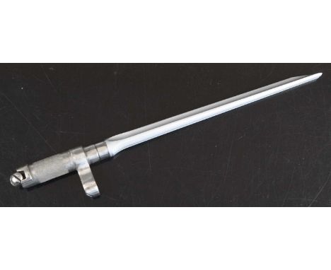 A Chinese type 56 SKS chisel tip bayonet, 27.5cm, together with an Eastern Jambiya housed in a white metal mounted sheath, 40