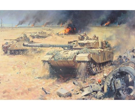 After Terence Cuneo (1907-1996), Operation Desert Storm 1991, limited edition print no.38/850, signed by the artist and Gener