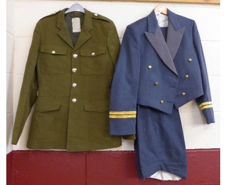 An R.A.F. dinner uniform and an Army uniform jacket