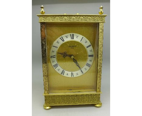 A London Clock Co. quartz mantel timepiece, 23cm