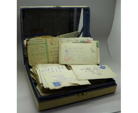 Ninety-one letters, mainly dated 1944, Wartime correspondence, some in Active Service Army Privilege Envelopes