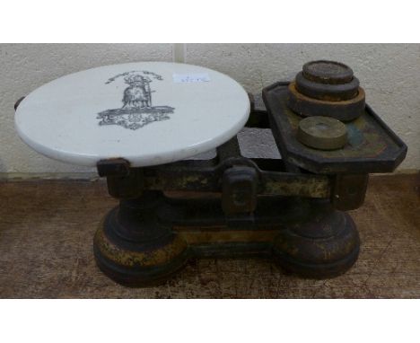 A set of Millward of Birmingham scales and weights - circa 1910