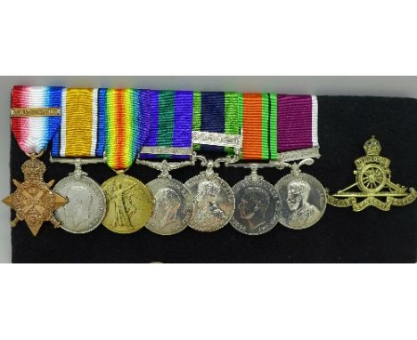 A WWI and later medal group to 39744 Gnr. W. Cully, Royal Garrison Artillery, Mons Star with 5.8-22.11.1914 clasp, War Medal,