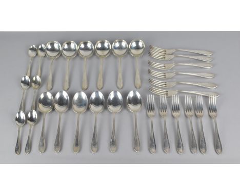A Collection of Elizabeth II Part Silver by Viners Ltd, Sheffield Hallmark, 1953, to comprise Six Large Fork, Six Forks, Six 