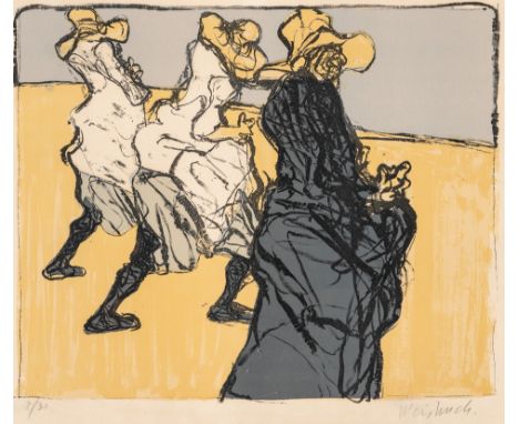 1927 Thionville - 2014 Paris.  Lithogr. Drei Arbeiterinnen. U.r. sign. U.l. 2/30 num. 40 x 50  cm. R. Lit.: 1,2,14.