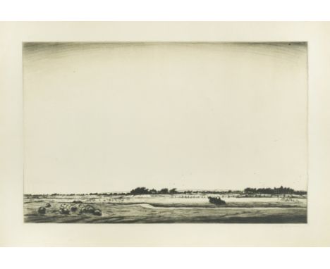 Christopher Richard Wynne Nevinson, ARA (British, 1889-1946) Romney Marsh signed in pencil lower right "C R W Nevinson"; 1918