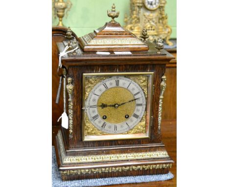 A quarter striking table clock, movement stamped Lenkirch