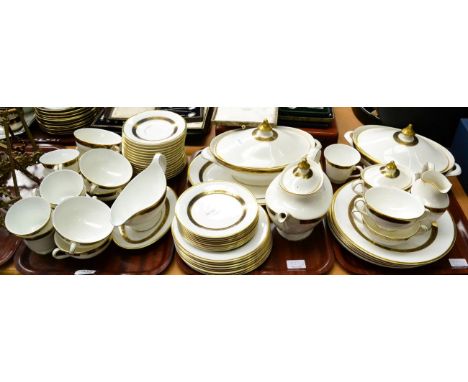 A Royal Doulton Harlow pattern part dinner/tea service 