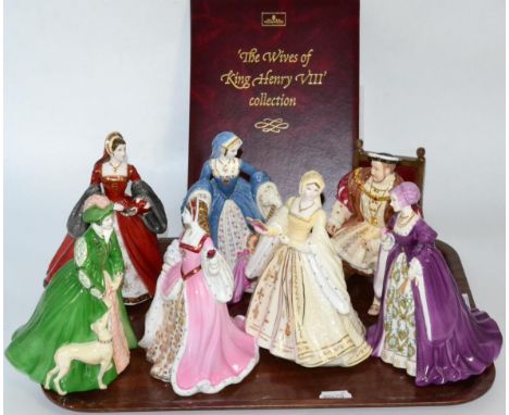 Henry VIII and his six wives, a collection of Wedgwood figures