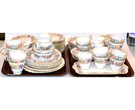 A Paragon Country Lane tea service (two trays)