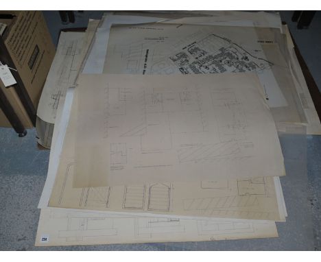 A collection of architectural plans and drawings.