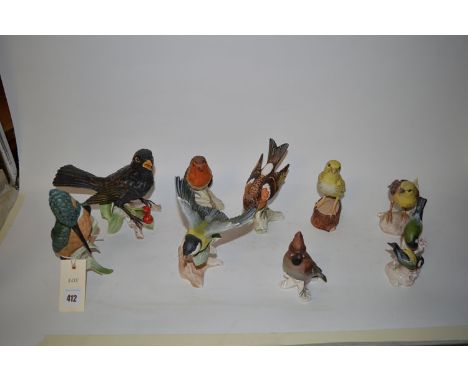 A collection of mainly Goebel ware garden birds. (9)