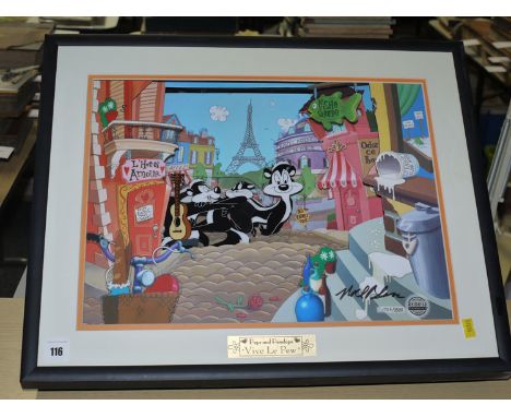 A limited edition Warner Bros. 3D serigraph - "Vive le Pew", numbered 1726/9500, with certificate verso.