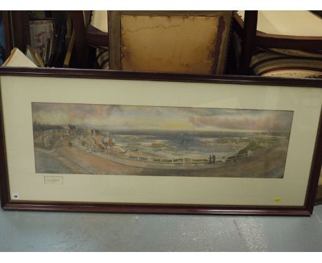 A hand-coloured photogravure print - "Cullercoats Bay", after John Falconar Slater, proof signed in pencil by the Artist, pub