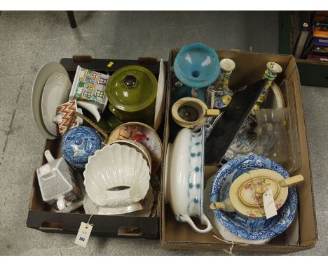 Two pieces of Spode 'Italian' pattern china, one of a biscuit barrel; the other a bowl; a quantity of Ringtons china, includi
