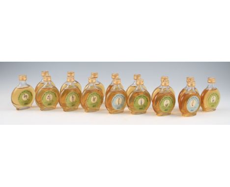 16 miniature bottles of the 'Wild Collection 1982' Scotch Whisky. 7.1cl 40%. Old bottling.