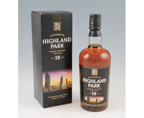 Highland Park 18 year old Single Malt Scotch Whisky. Old bottling circa 1980's. 43% 70cl.