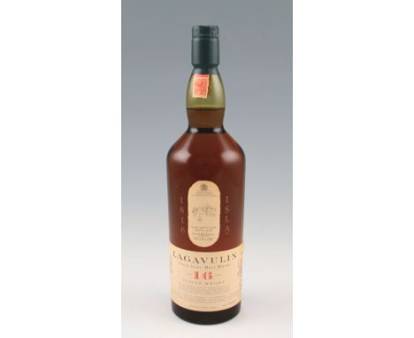 Lagavulin 16 year old Single Malt Scotch Whisky. 1990's bottling. 43% 1 litre.