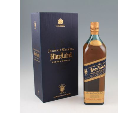 Johnnie Walker Blue Label Scotch Whisky. Bottle no. 274460 JW. 1 litre.