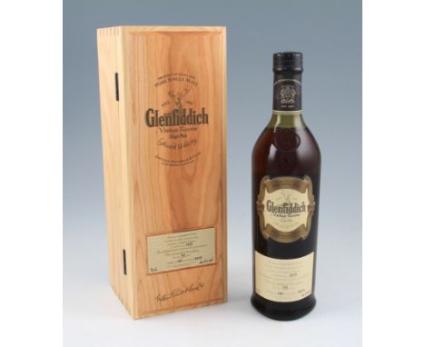 Glenfiddich 33 year old Vintage Reserve Single Malt Scotch Whisky. Laid down in 1973. Bottle no. 190 of Cask no. 9874. 46.5% 
