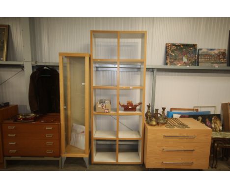 A modern open shelf unit 
