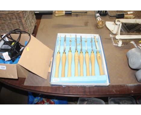 A Marples wood turning chisel set