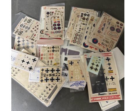 A selection of model kit decals 