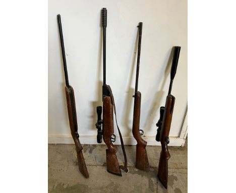 Four vintage air rifles 