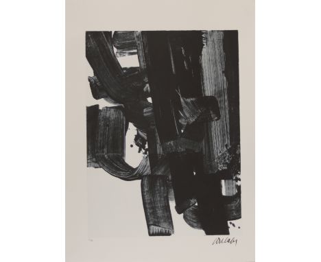 Pierre Soulage. No. 20. Lithograph on paper signed and numbered 31/150. Certificate - Weight:  200 g - Region: France - Sizes