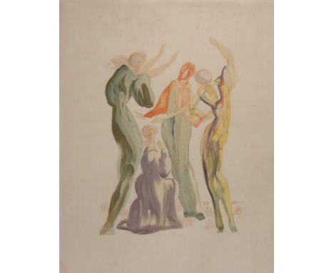 Salvador Dali. Dance. Color lithograph on arches paper - Weight:  200 g - Region: Spain - Sizes: H 590 mm L 480 mm - Conditio