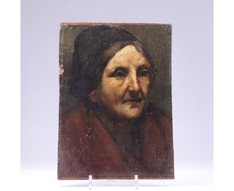 Honore DAUMIER (1808-1879) Oil on paper "portrait of a woman" - Weight:  420 g - Region: France - Sizes: HC : H 360 mm L 260 