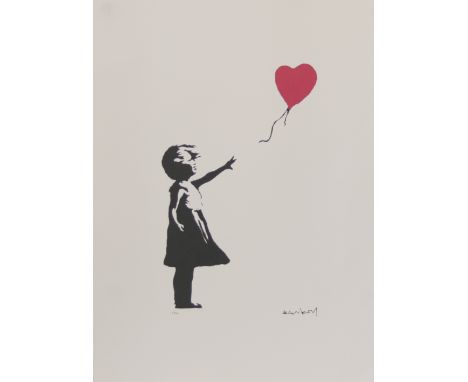 Banksy - Girl with Balloon. Lithograph on paper signed and numbered 68/150. Certificate. - Weight:  200 g - Region: England -