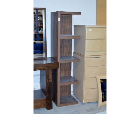 A MODERN CORNER SHELF UNIT    