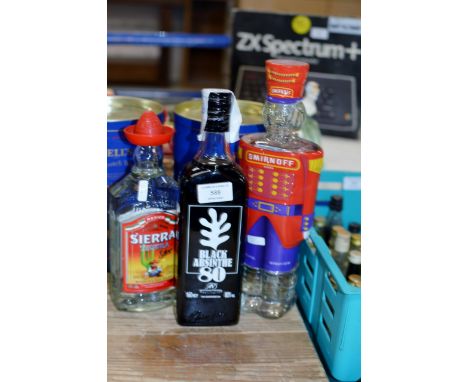 A 3 BOTTLE SPIRIT SELECTION COMPRISING TEQUILA, BLACK ABSINTH &amp; SMIRNOFF VODKA    