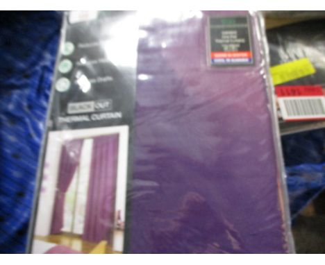 Marlow Home Co. Ault Bauge Semi-Sheer Thermal Curtains, Size per Panel: 114 W x 229 D cm, Colour: Amethyst, RRP£18.87