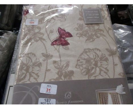 Lily Manor Ceasar Pencil Pleat Room Darkening Curtains, Size per Panel: 117 W x 137 D cm, Colour: Red, RRP£4.93