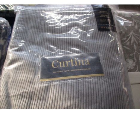 Marlow Home Co. Anthea Eyelet Room Darkening Curtains, Colour: Charcoal, Panel Size: Width  117cm x Drop 137cm, RRP£32.99