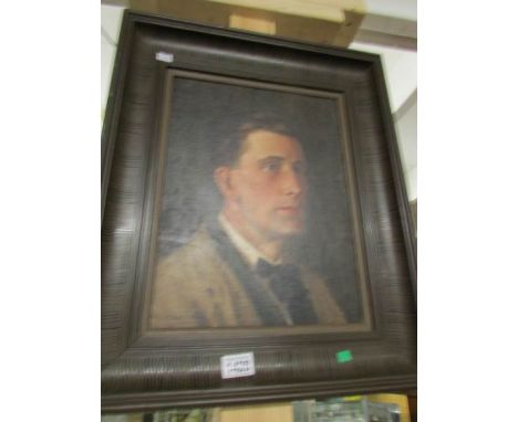 A framed oil on board 'Portrait of a Gentleman' by Leamington lady artist F. Maude Robertson.
