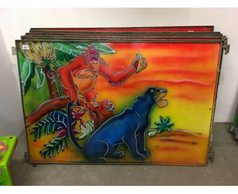 A Disney artwork panel (The Jungle Book's King Louie & Bagheera)