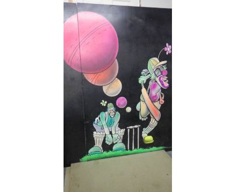 A cricket clown panel.