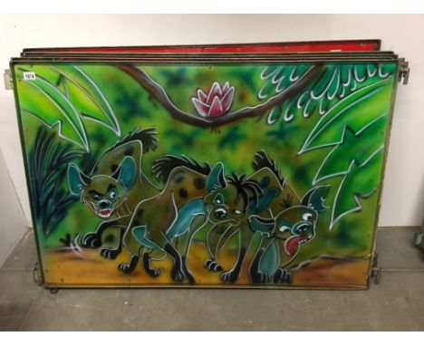 A Disney artwork panel (Shenzi, Banzai & Ed)