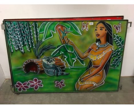 A Disney artwork panel (Pocahontas & Meeko)